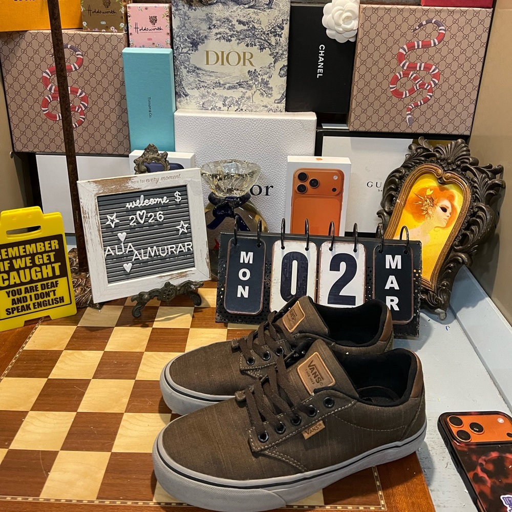 Vans Mens Atwood Deluxe 721356 Brown Casual Shoes Sneakers